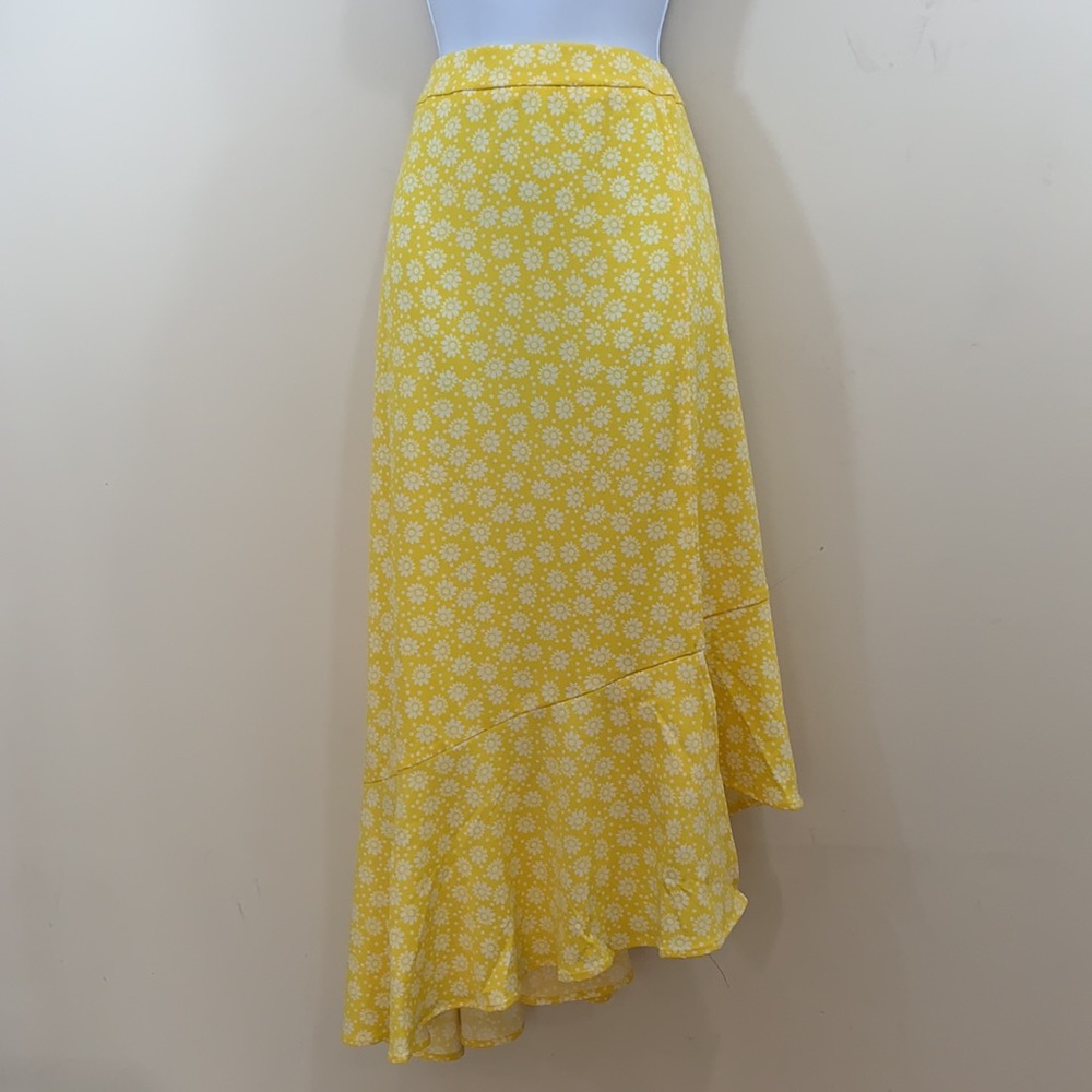 C EST 1946 Daisy Floral Ruffle Hem Skirt Sz 14/16 - Picture 5 of 8